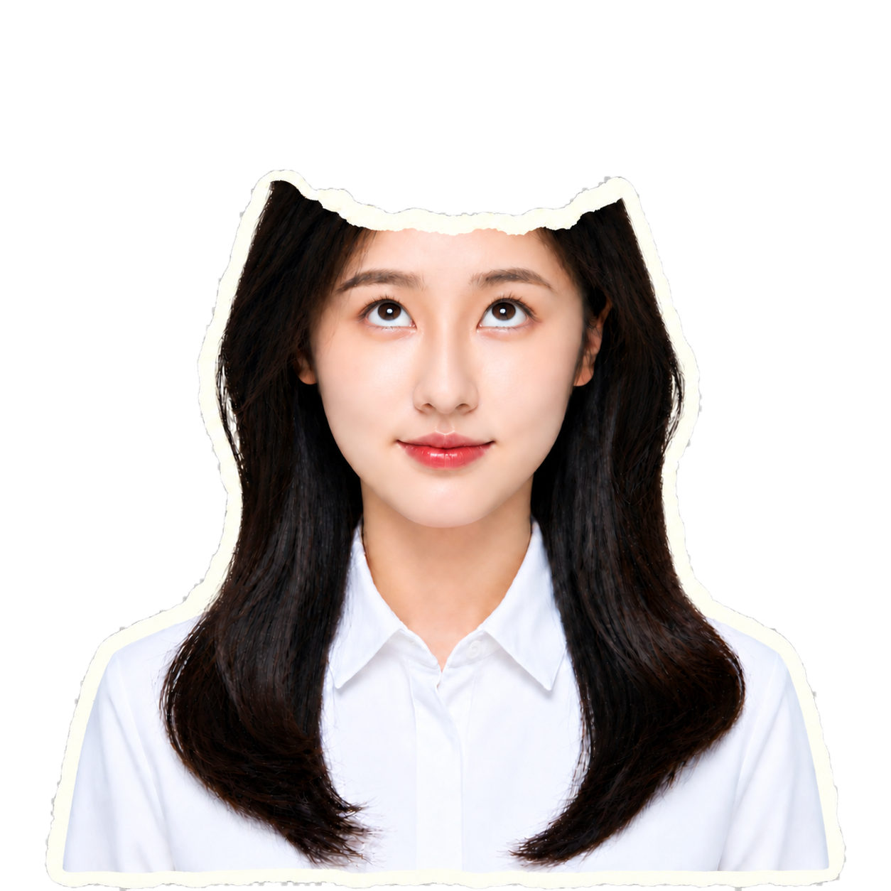 个人头像向上看